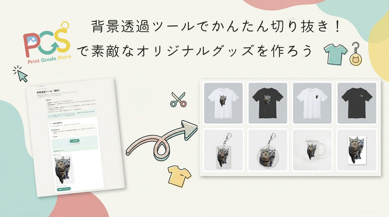 【無料ツール】写真の背景を自動で消せる！Print Goods Storeの「背景透過ツール」の使い方と魅力
